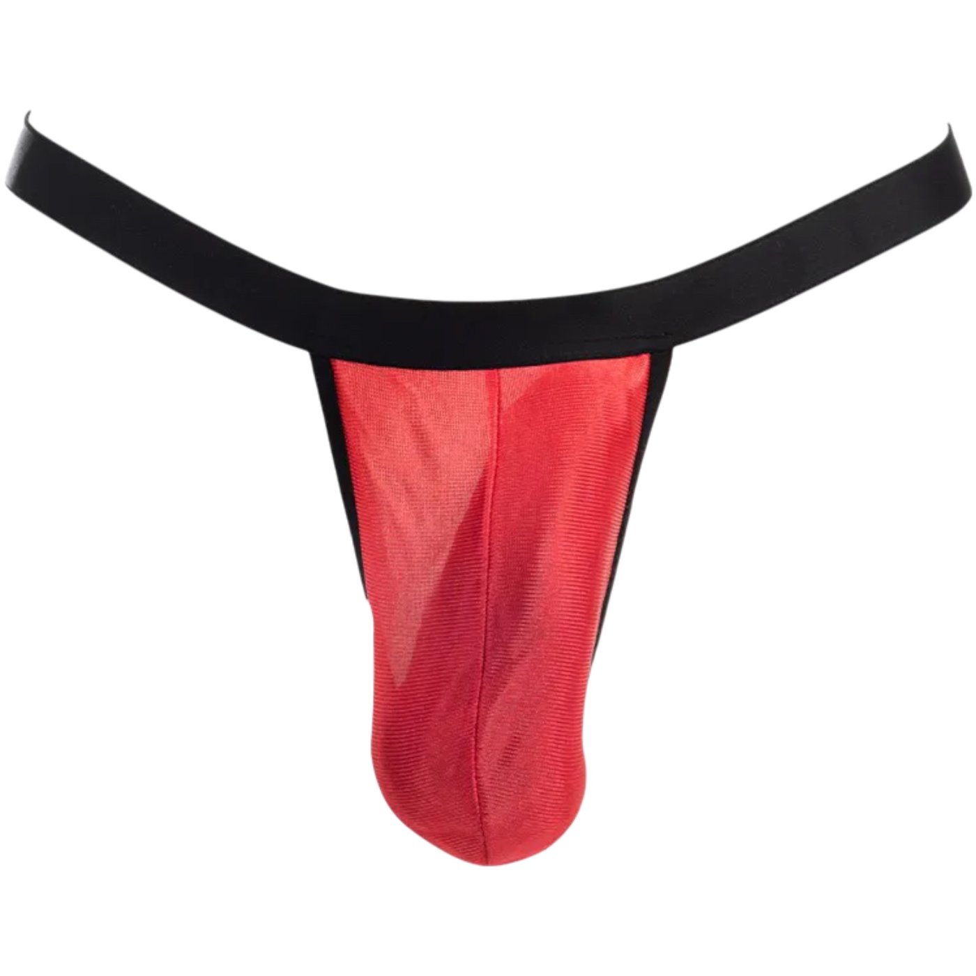 Rimba Mens Black G-String With Pink Pouch