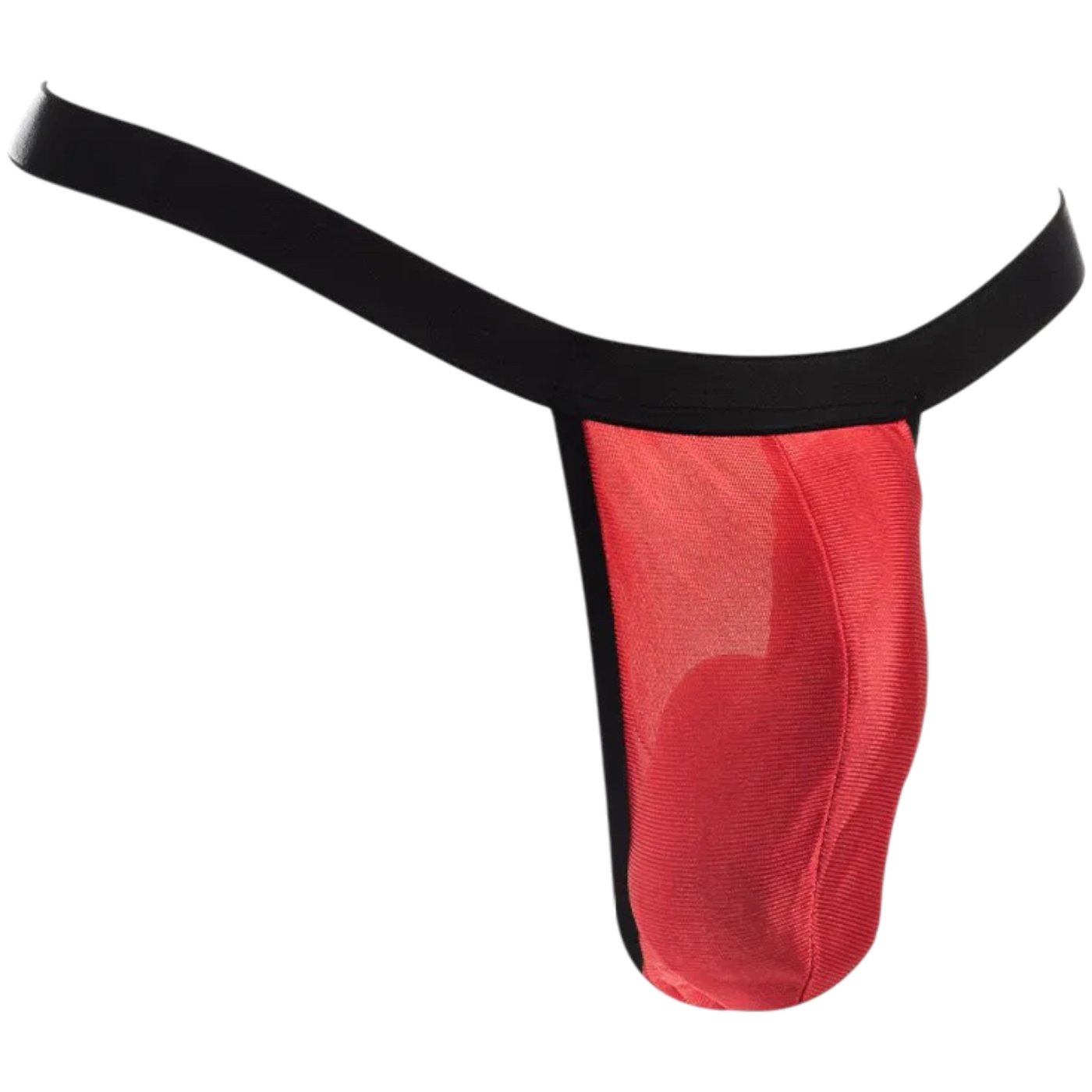 Rimba Mens Black G-String With Pink Pouch
