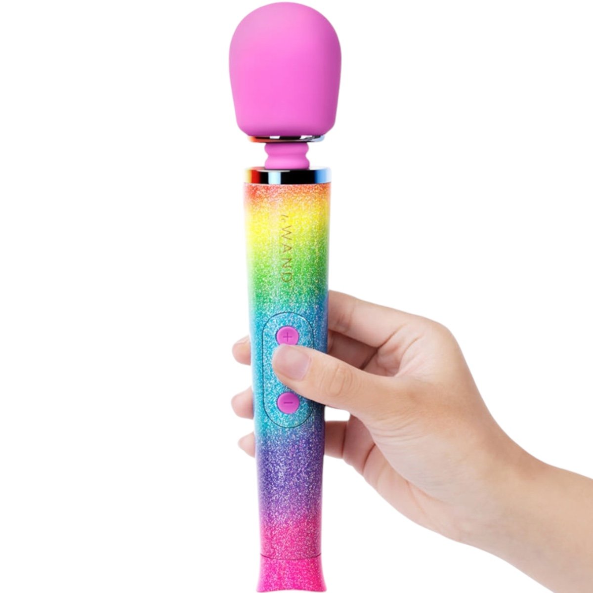 Le Wand Petite Mini Rechargeable Massage Wand Vibrator Rainbow Ombre