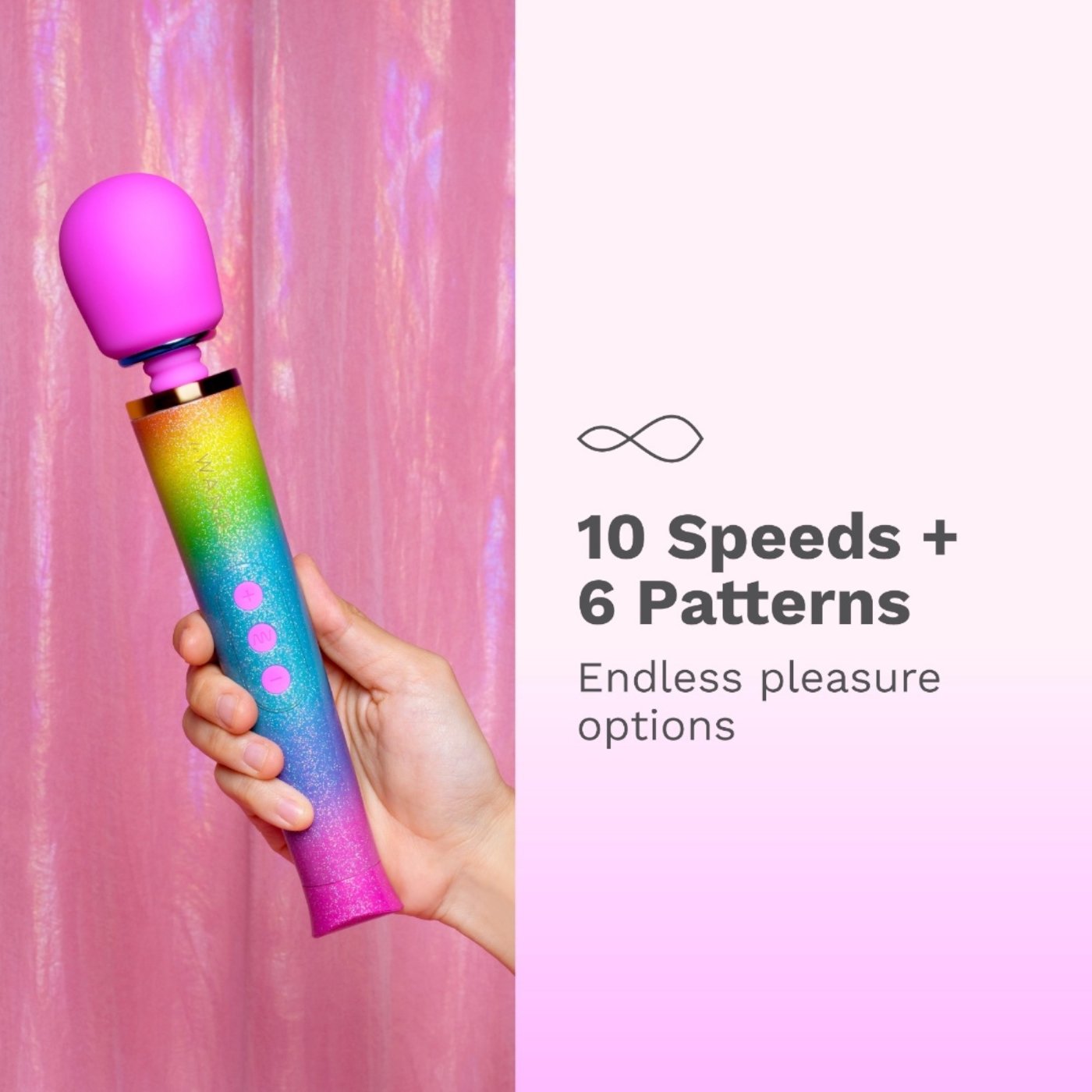 Le Wand Petite Mini Rechargeable Massage Wand Vibrator Rainbow Ombre