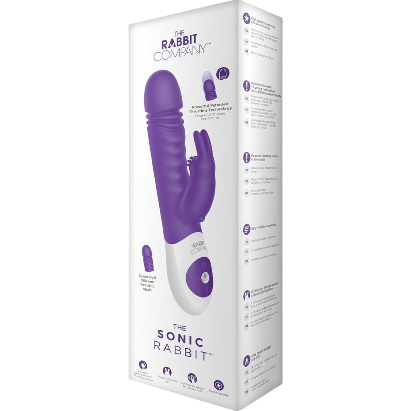 The Rabbit Company The Sonic Rabbit Thrusting Vibrator Purple