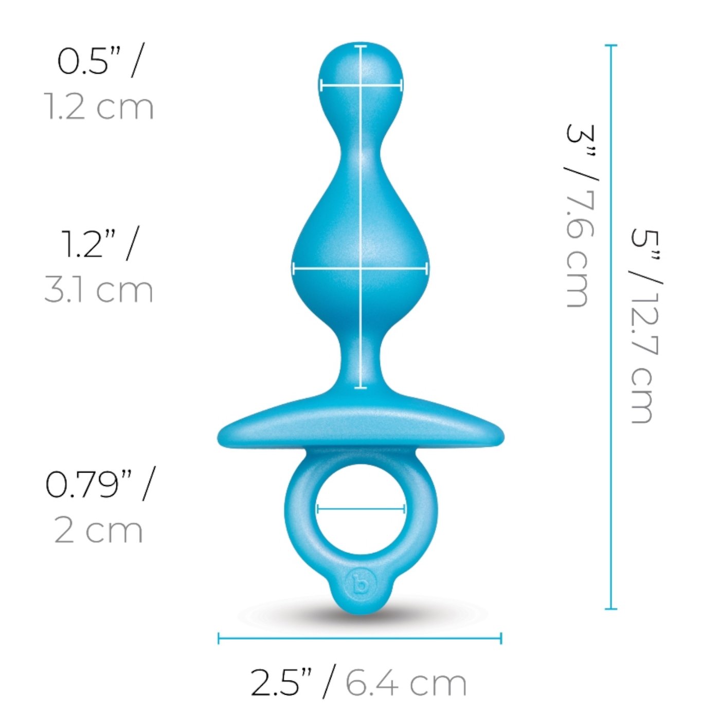 b-Vibe Butties Pop Silicone Anal Beads 5 Inch