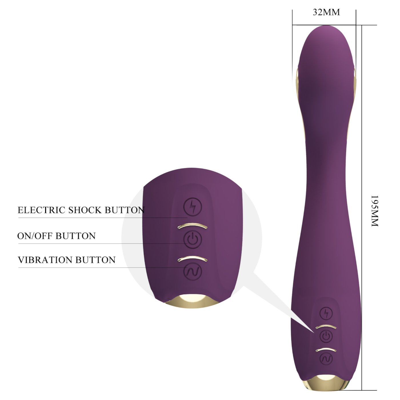 Pretty Love Hector Electro Stim App Controlled G Spot Vibrator