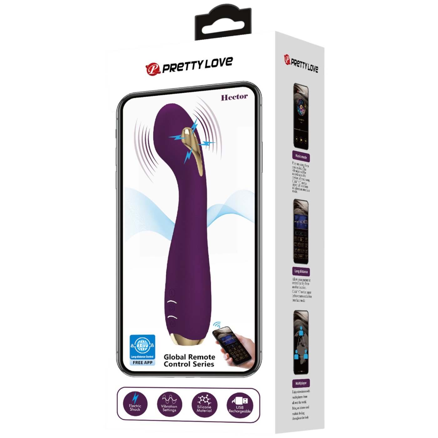 Pretty Love Hector Electro Stim App Controlled G Spot Vibrator
