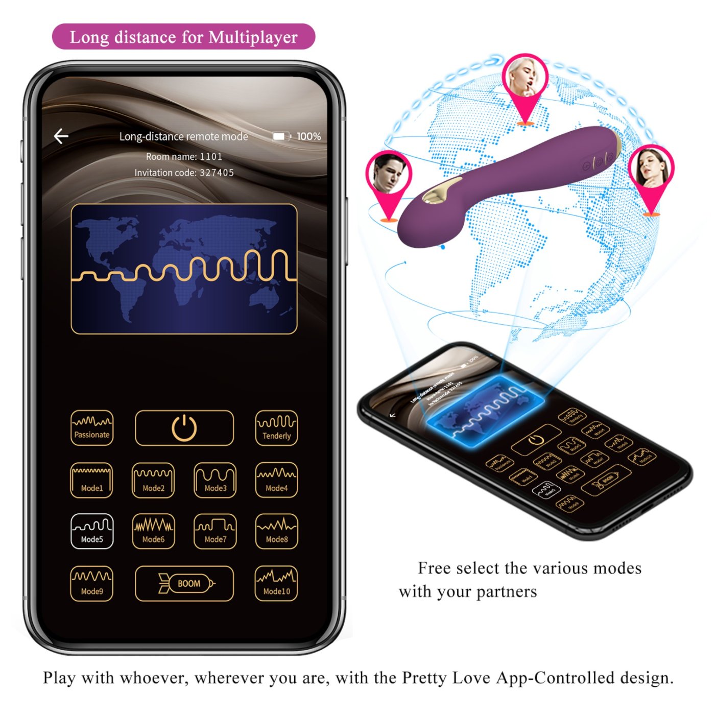 Pretty Love Hector Electro Stim App Controlled G Spot Vibrator