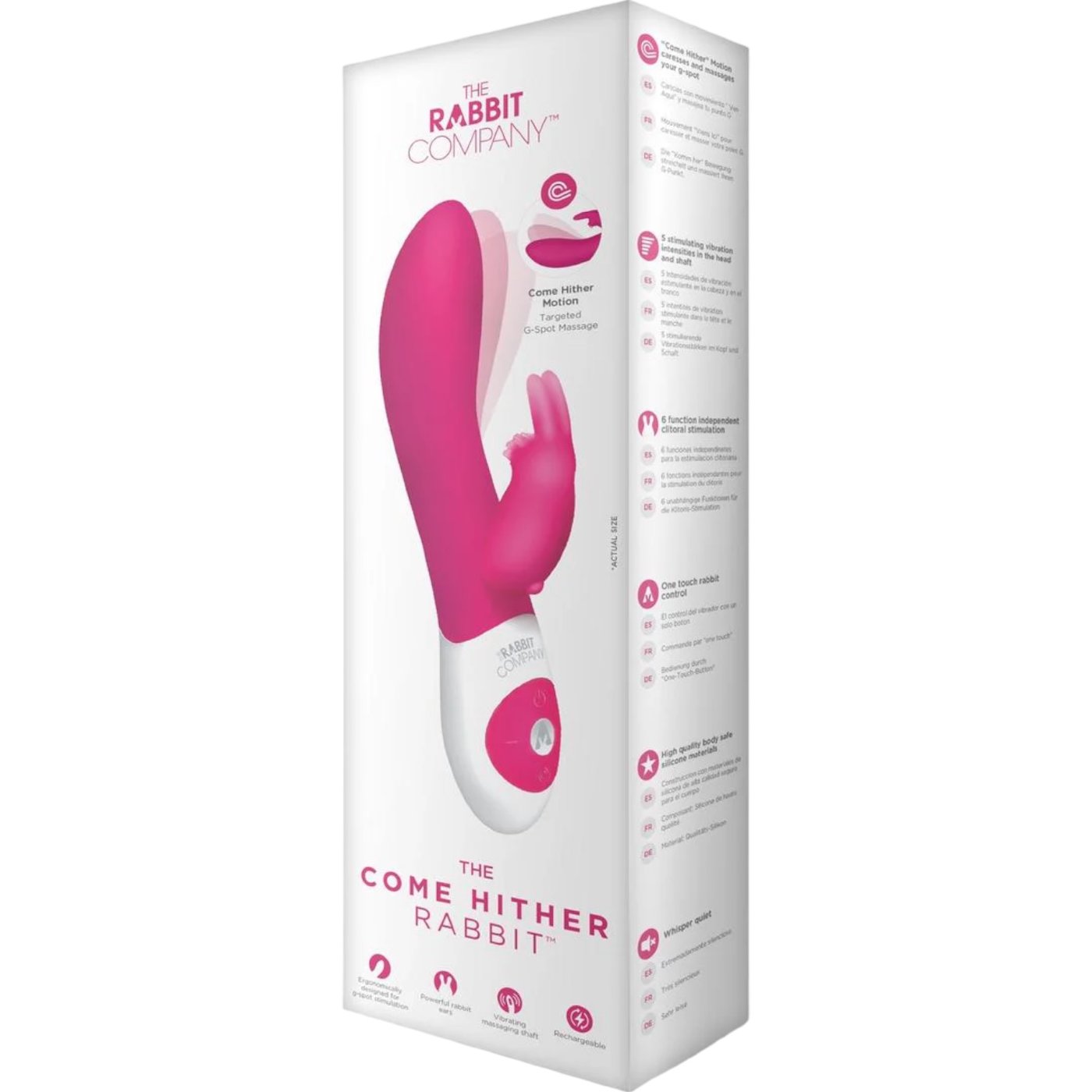 The Rabbit Company The Come Hither Rabbit Vibrator Hot Pink