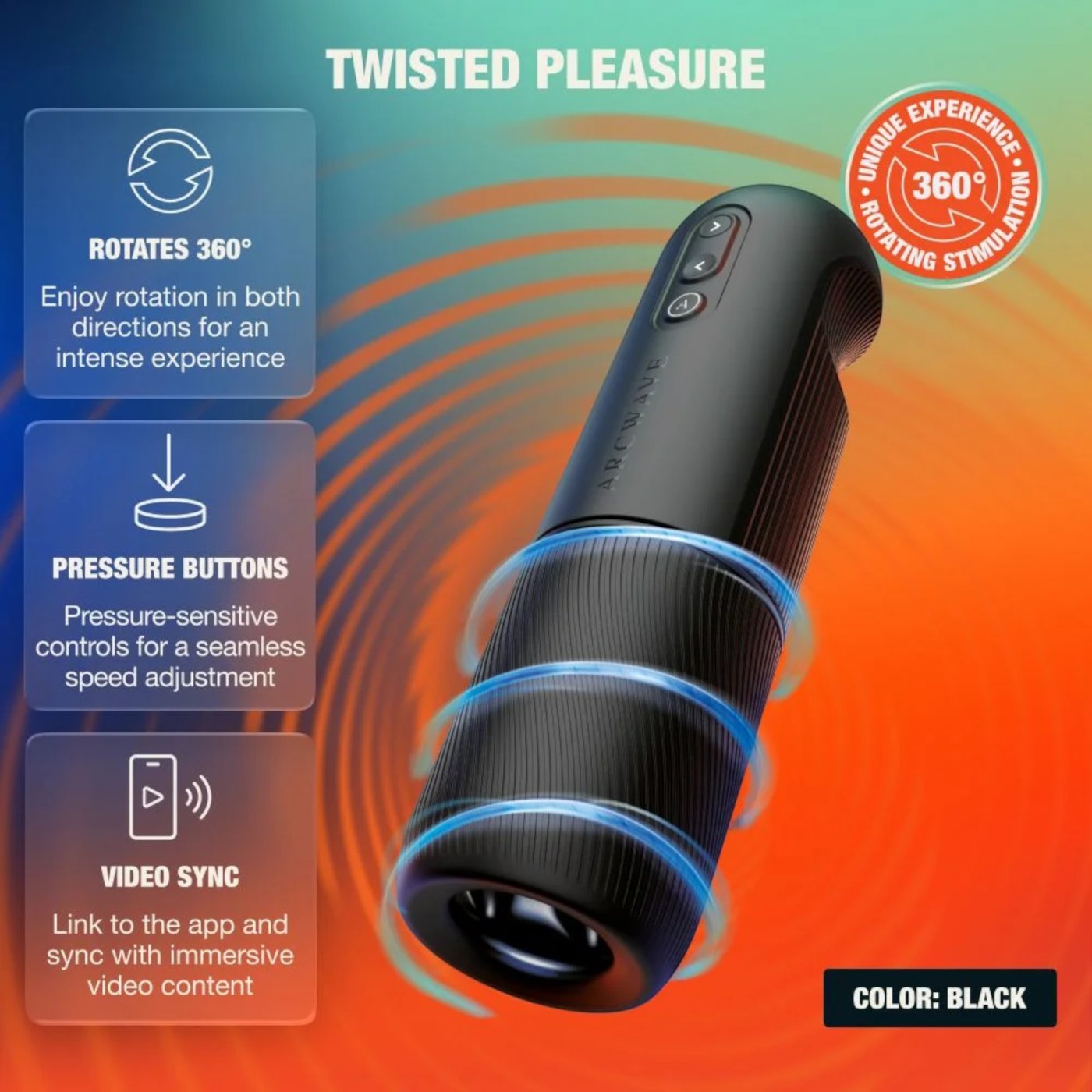Arcwave Orbit Automatic Male Masturbator with 360° Rotation