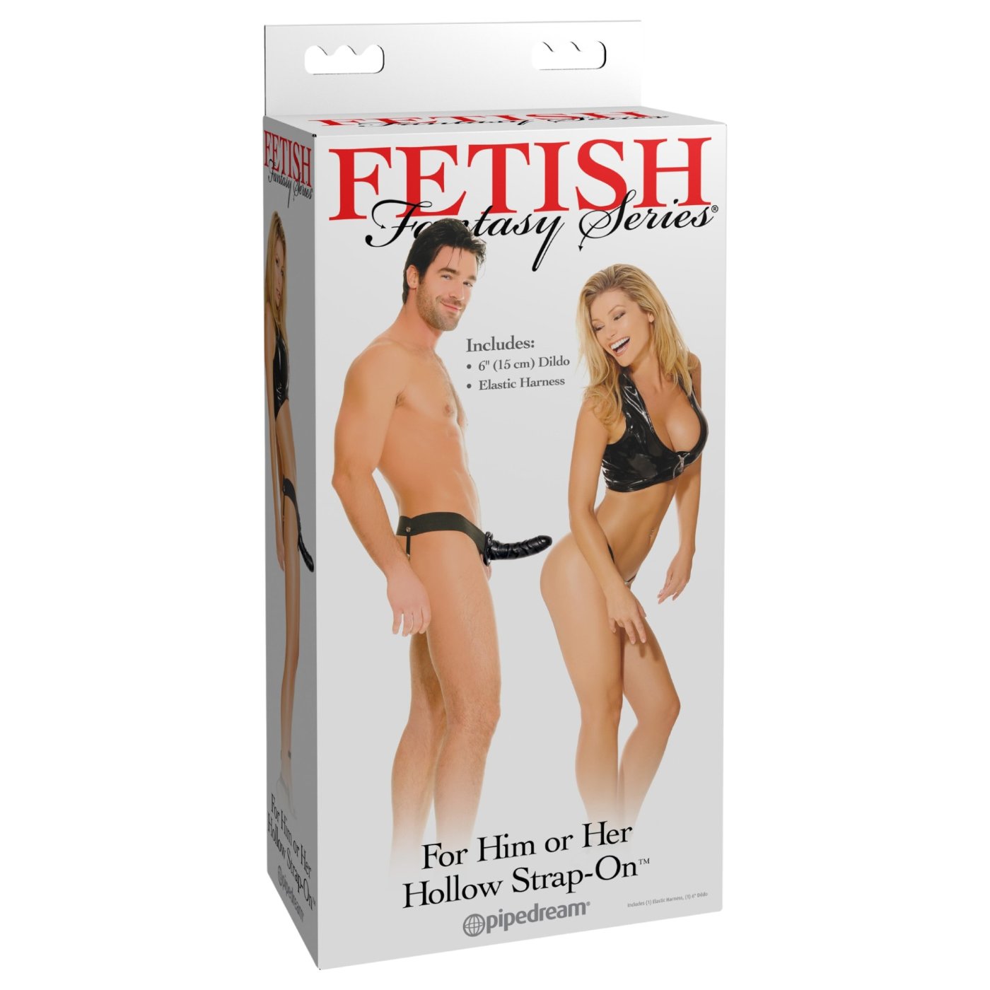 Fetish Fantasy For Him Or Her Hollow Strap-On Black 6 Inch