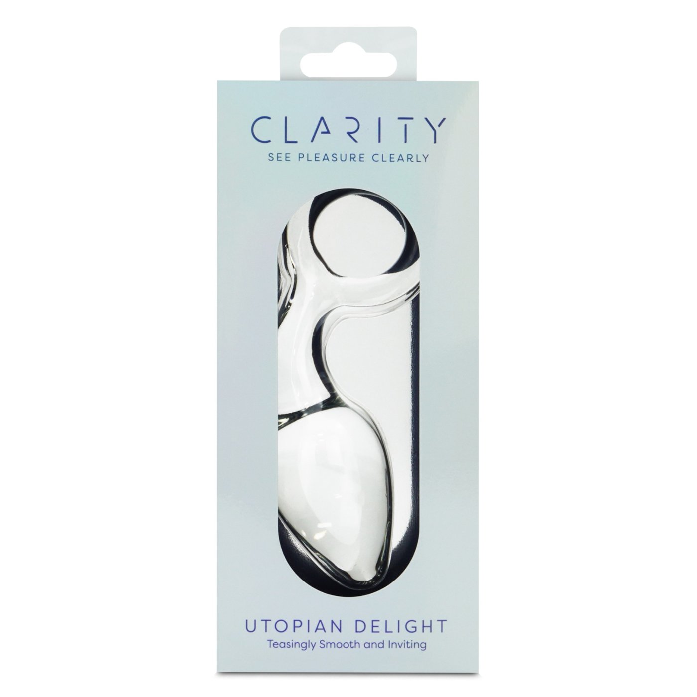 Clarity Utopian Delight Curved Glass Butt Plug 5.5 Inch
