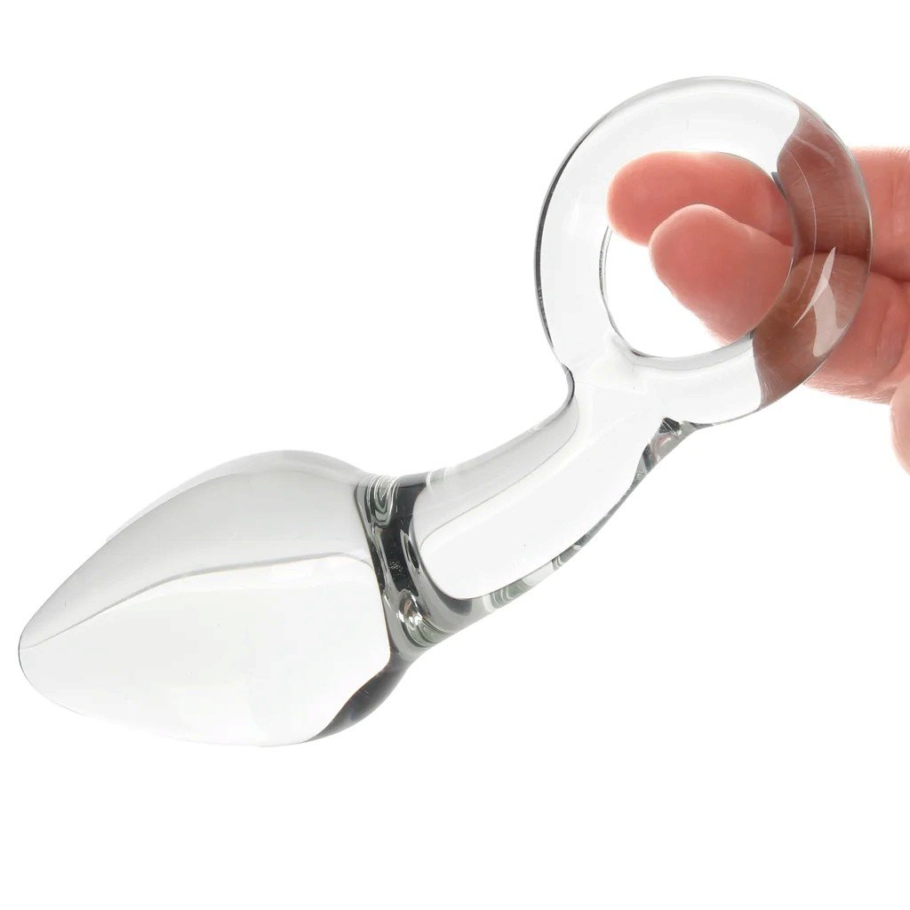 Clarity Utopian Delight Curved Glass Butt Plug 5.5 Inch