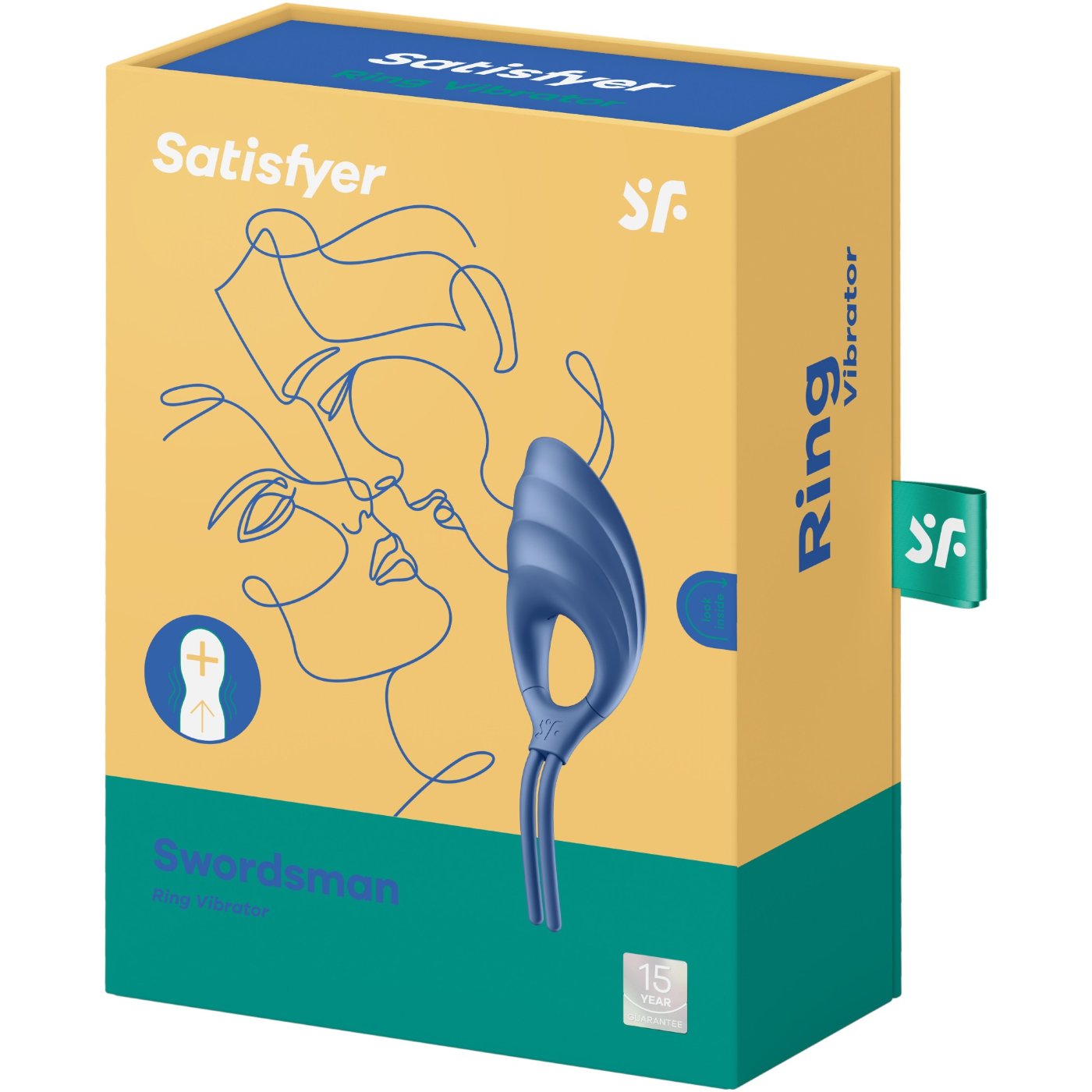 Satisfyer Swordsman Rechargeable Vibrating Cock Ring Blue