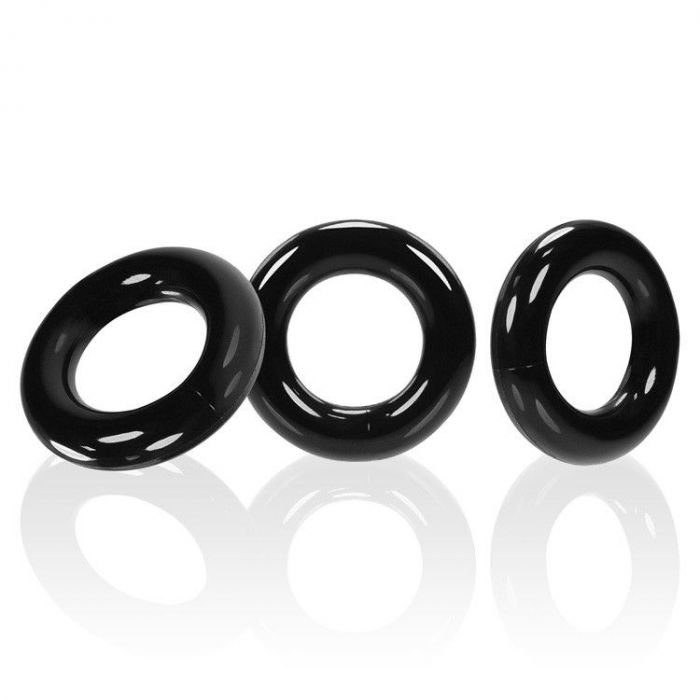 WILLY RINGS 3-Pack Cockrings Black