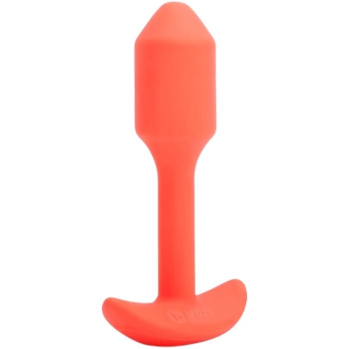 b-Vibe Vibrating Snug Plug 1 Small Rechargeable Weighted Silicone Butt Plug 3.4 Inch