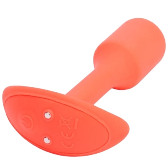 b-Vibe Vibrating Snug Plug 1 Small Rechargeable Weighted Silicone Butt Plug 3.4 Inch