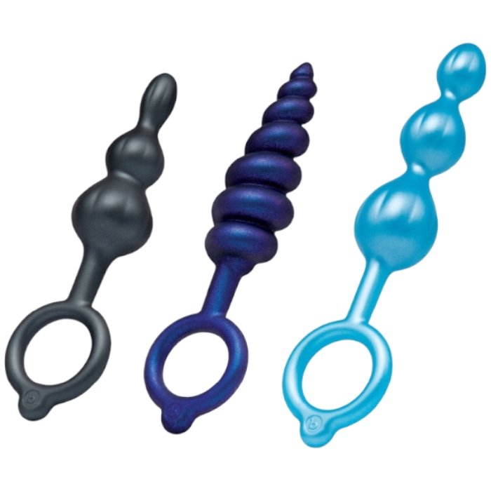b-Vibe Beaded Butties Bundle Anal Plug Training Set (3 Piece)