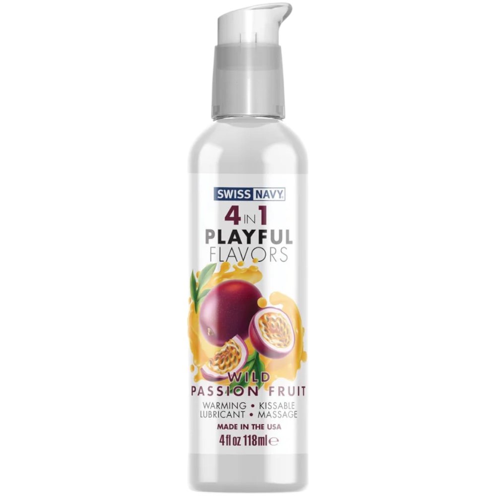Swiss Navy 4in1 Wild Passion Fruit Water-Based Flavoured Lubricant 118ml