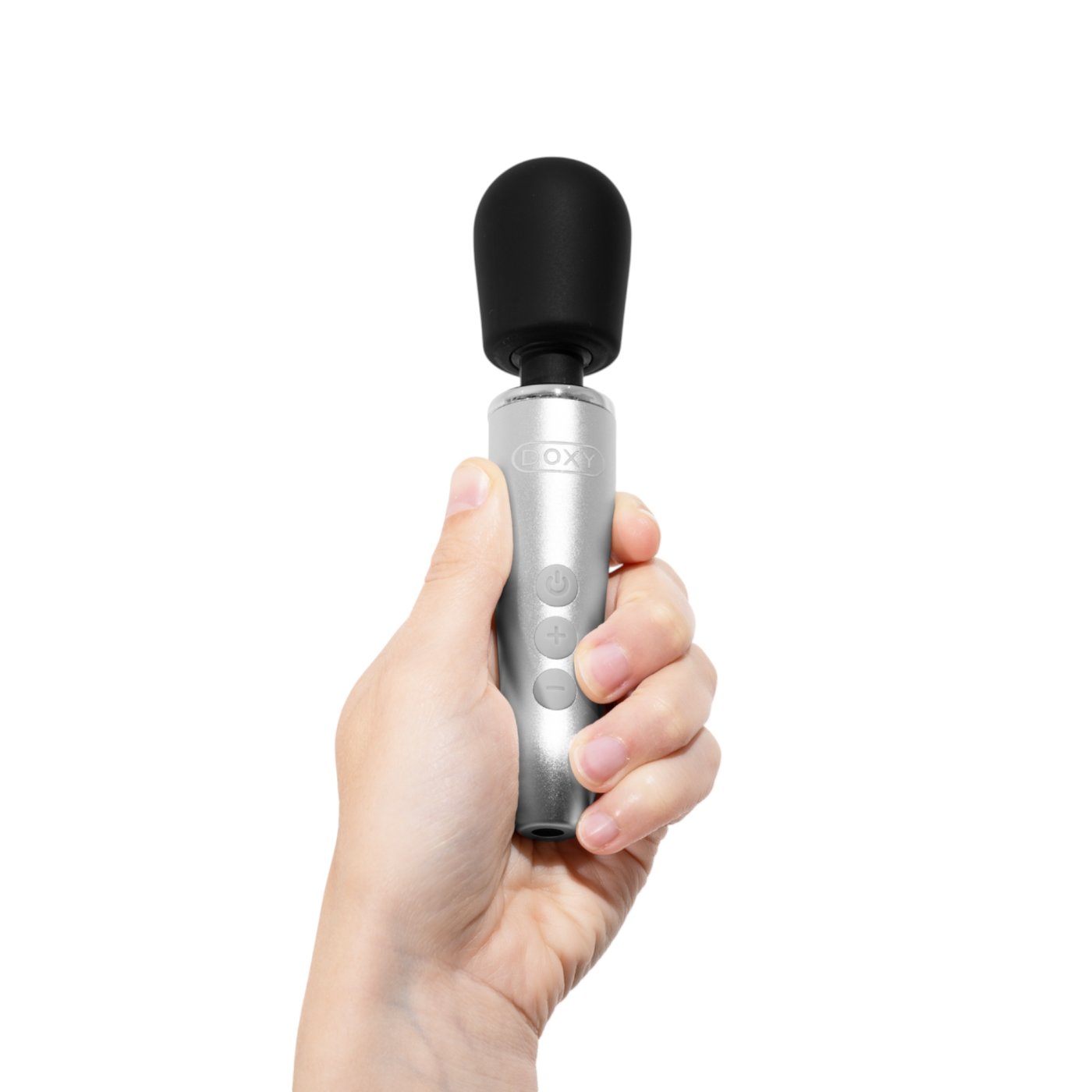Doxy Go Cordless Mini Wand Massager Brushed Metal