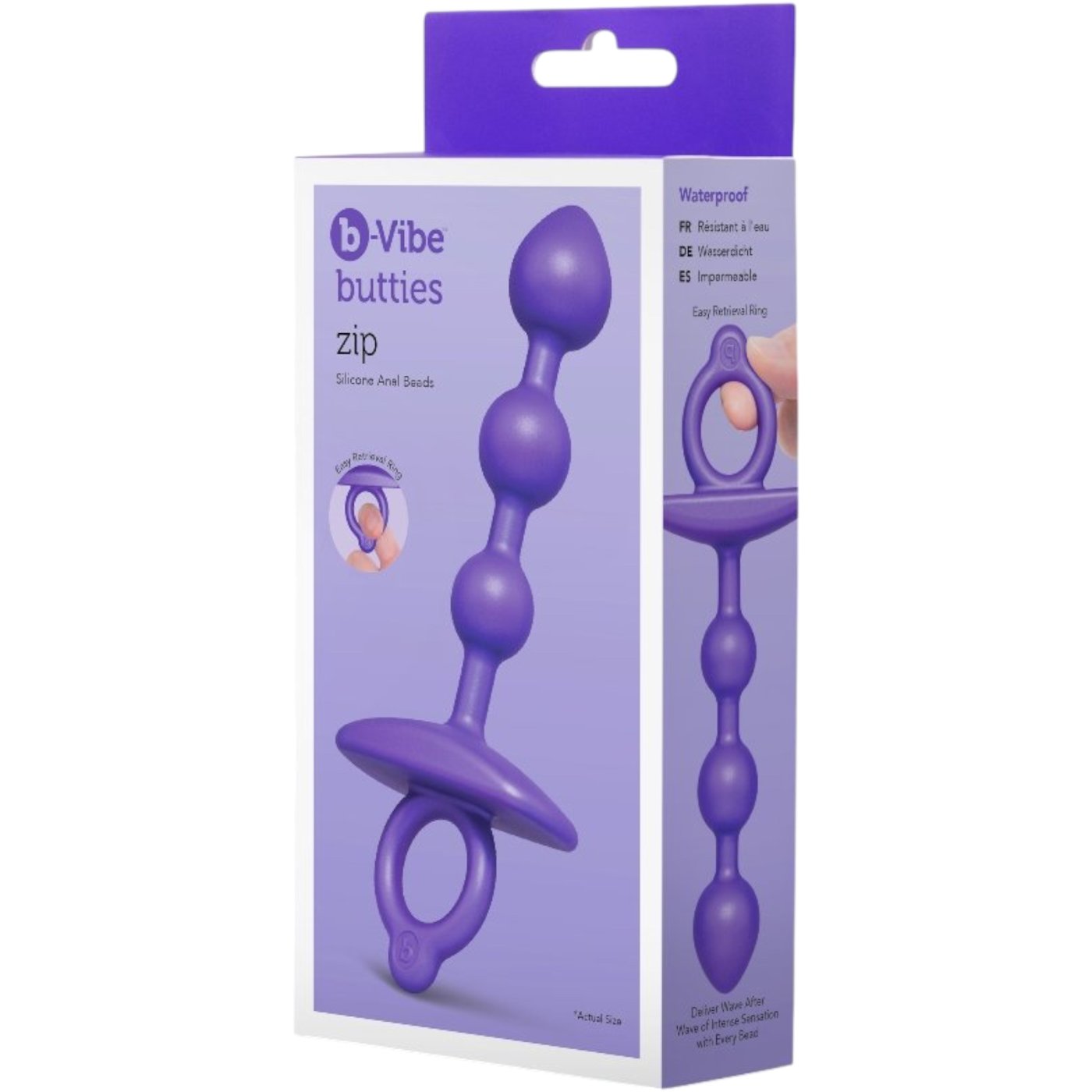 b-Vibe Butties Zip Silicone Anal Beads 6 Inch