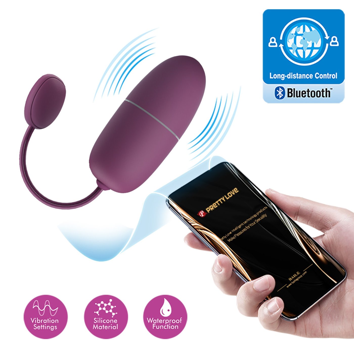 Pretty Love Nymph App Controlled Vibrating Egg