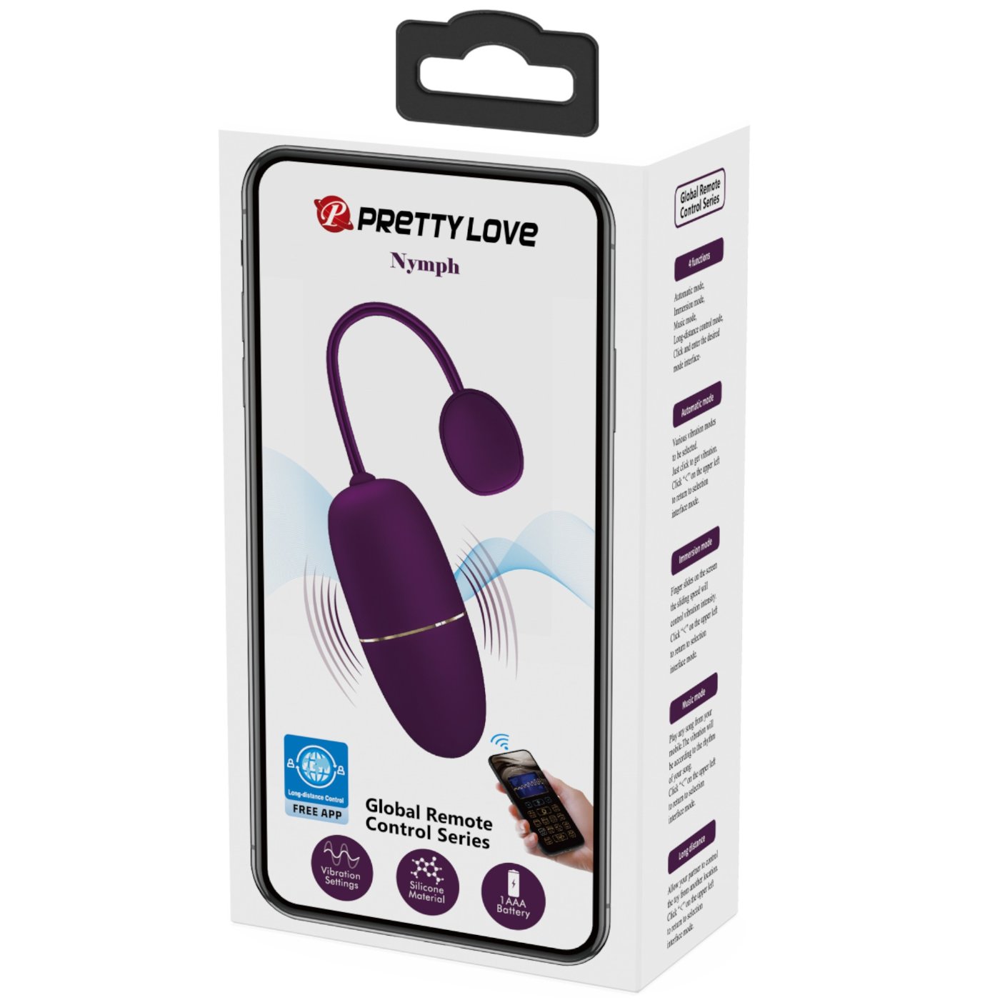 Pretty Love Nymph App Controlled Vibrating Egg