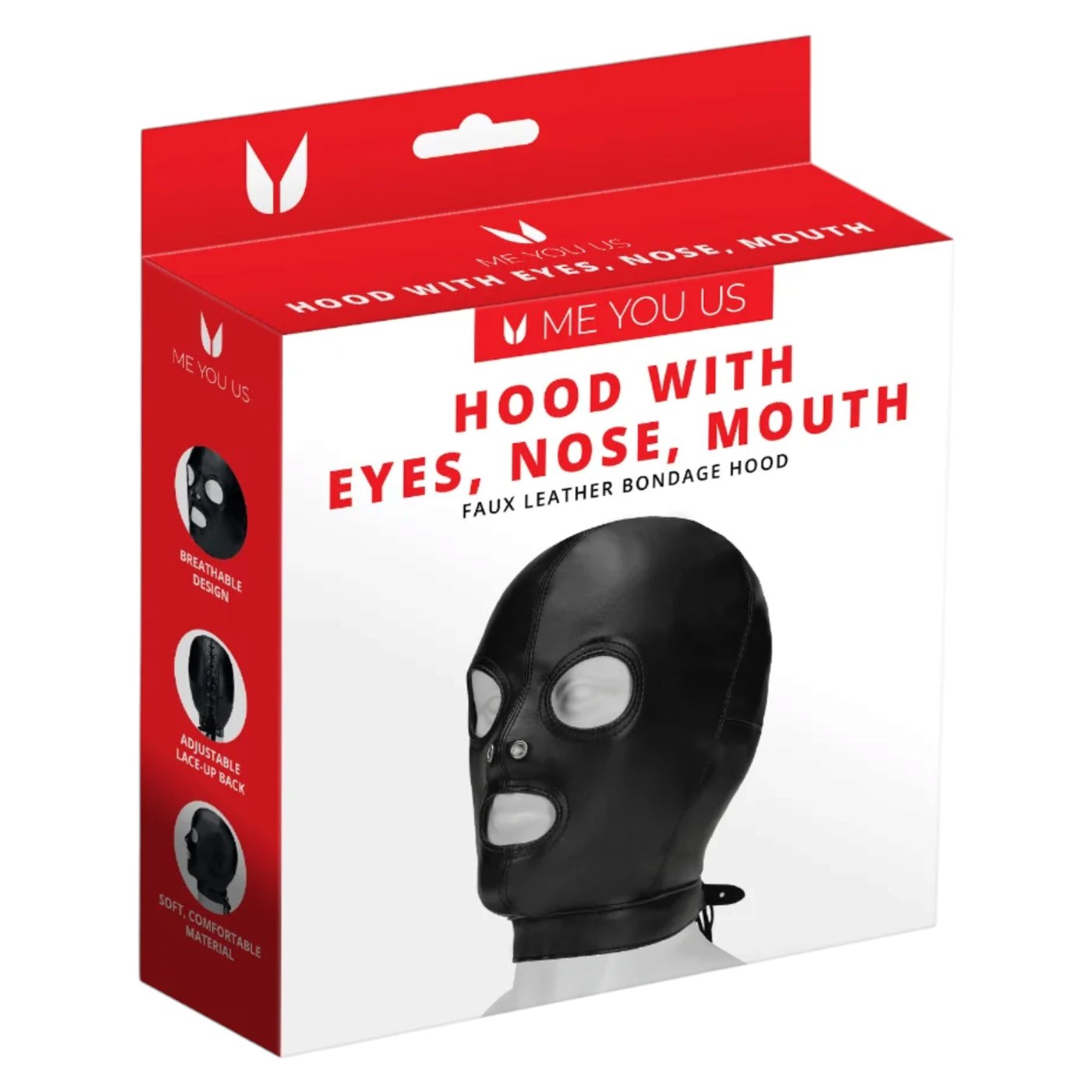 Me You Us Black Faux Leather Gimp Mask