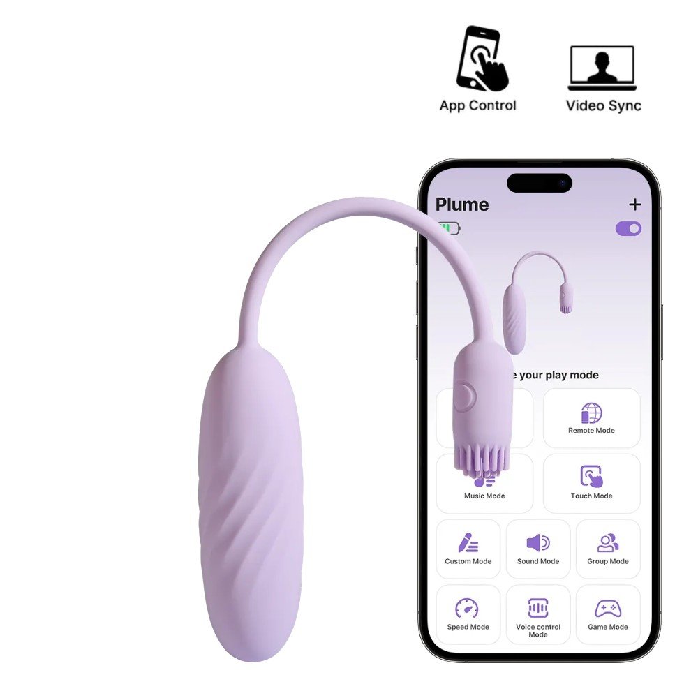 Svakom Plume App Controlled Flexible Brush Tail Bullet Vibrator Silicone Toy - Image 3