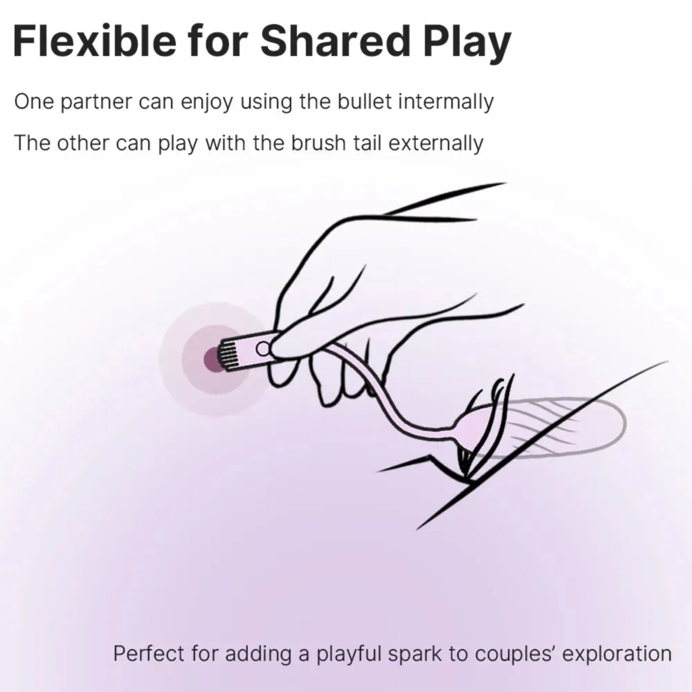 Svakom Plume App Controlled Flexible Brush Tail Bullet Vibrator