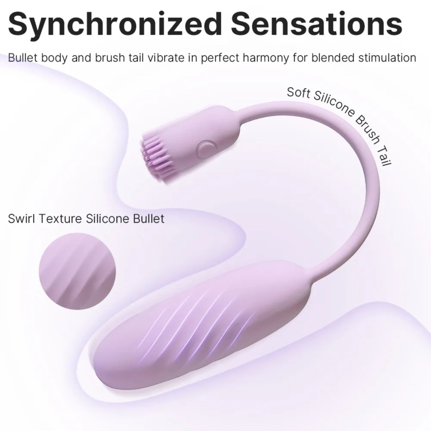 Svakom Plume App Controlled Flexible Brush Tail Bullet Vibrator