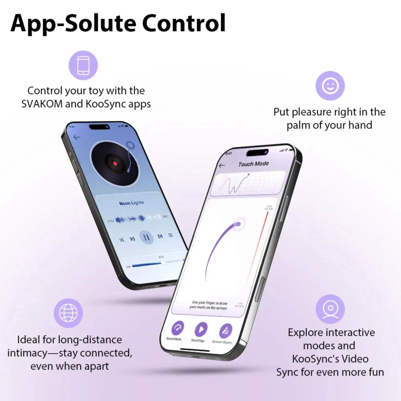 Svakom Plume App Controlled Flexible Brush Tail Bullet Vibrator