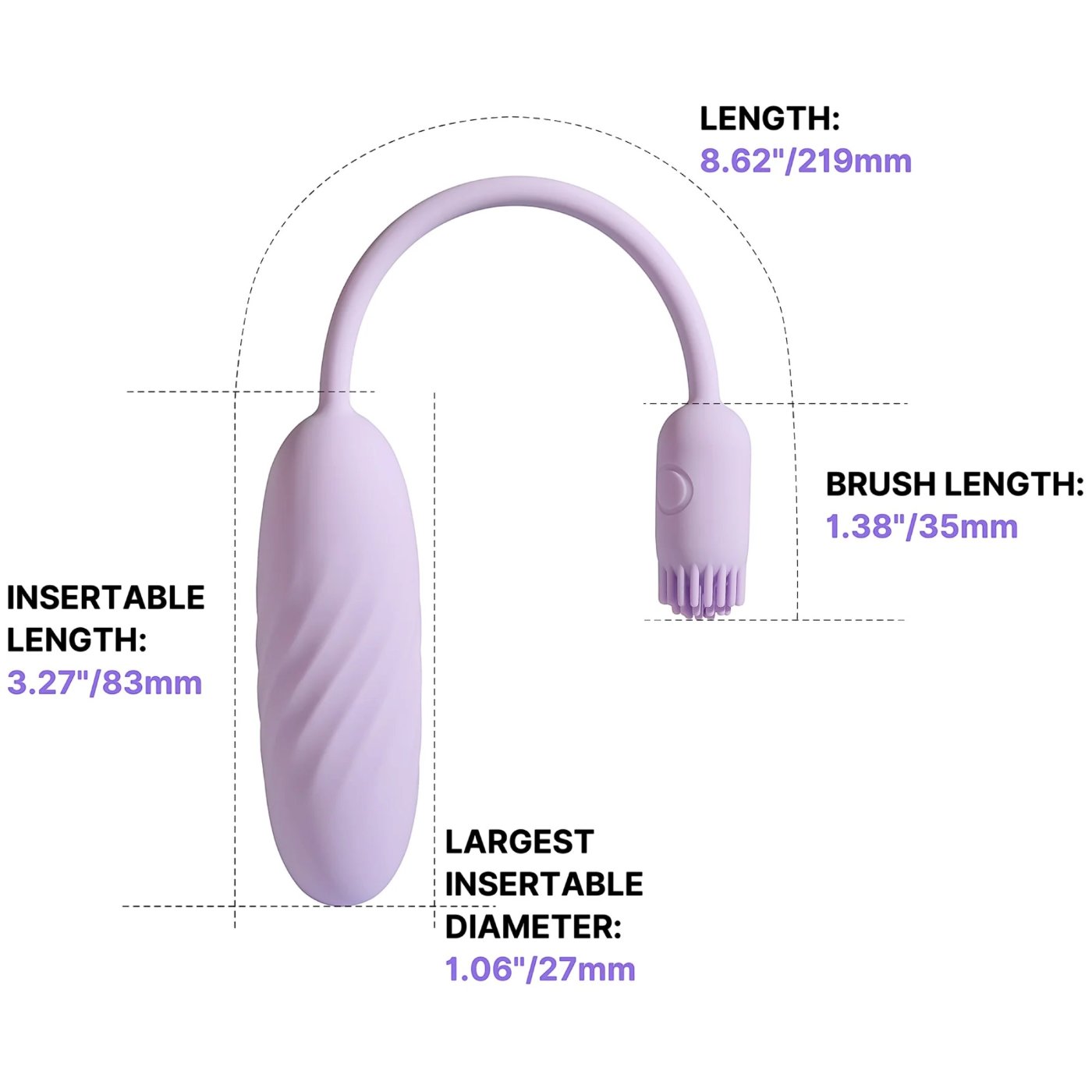 Svakom Plume App Controlled Flexible Brush Tail Bullet Vibrator