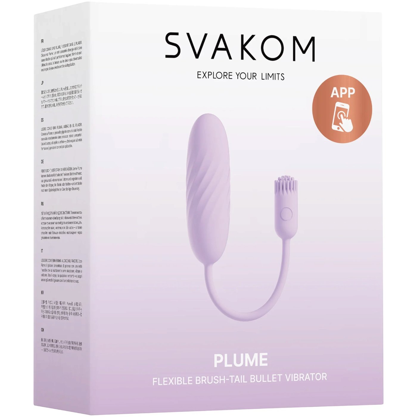 Svakom Plume App Controlled Flexible Brush Tail Bullet Vibrator