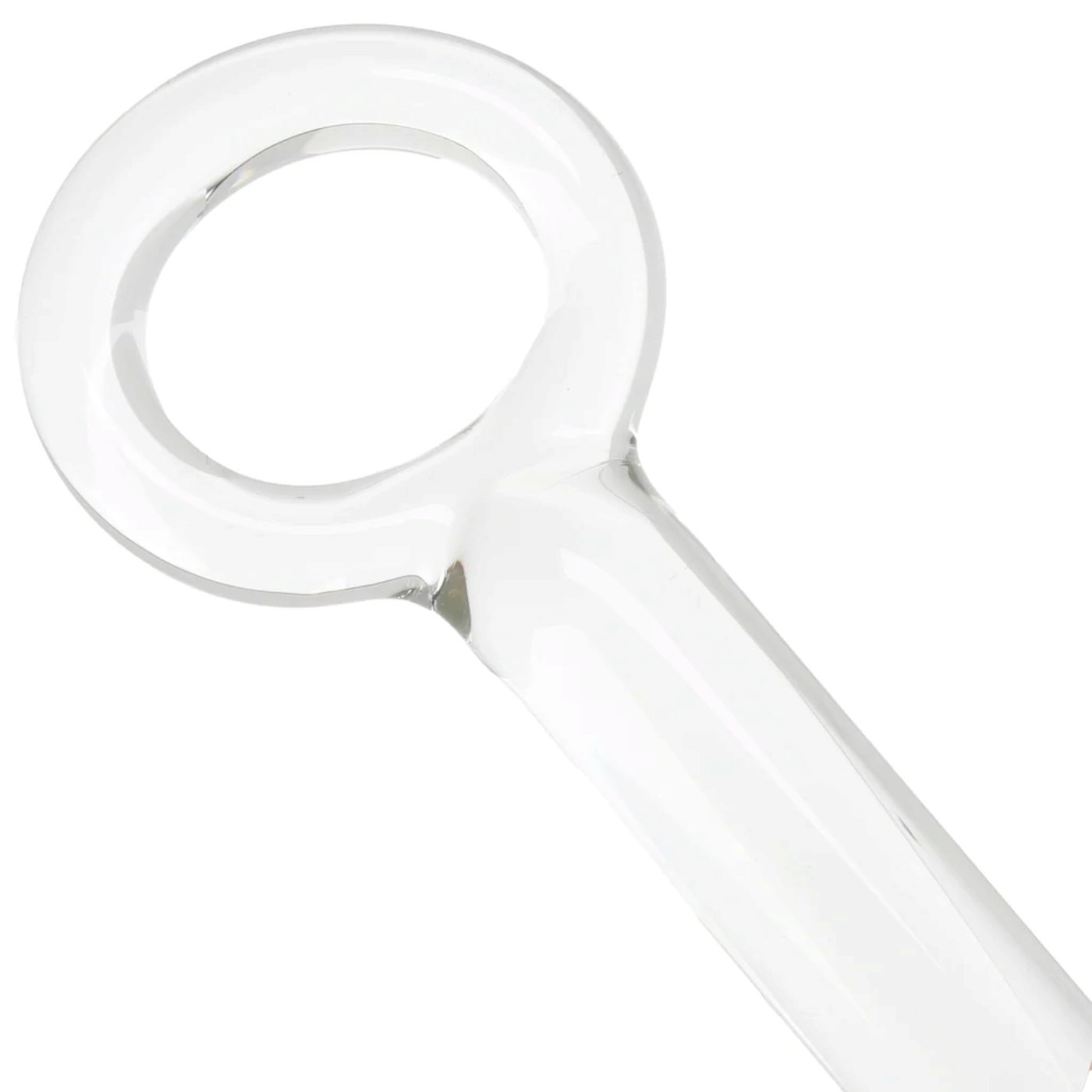 Clarity Hera's Halo G-Spot Glass Dildo with Ring Handle