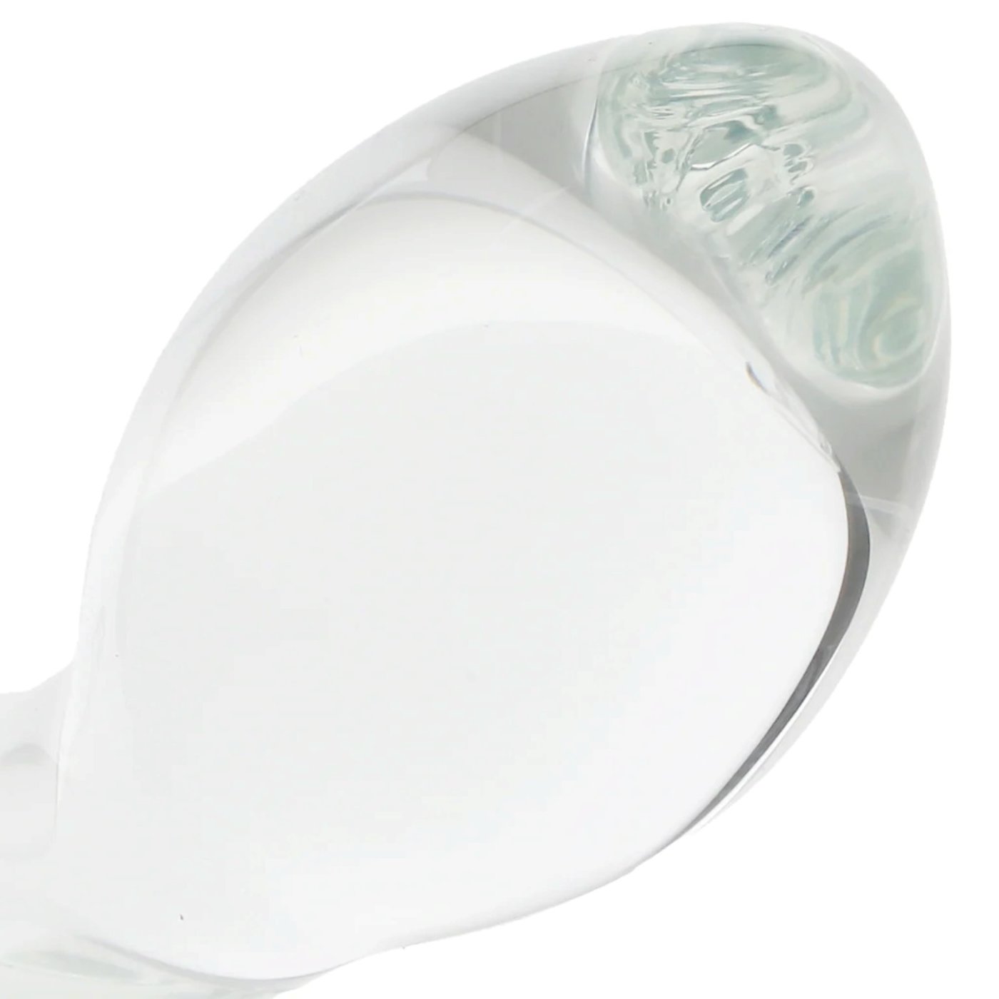 Clarity Hera's Halo G-Spot Glass Dildo with Ring Handle