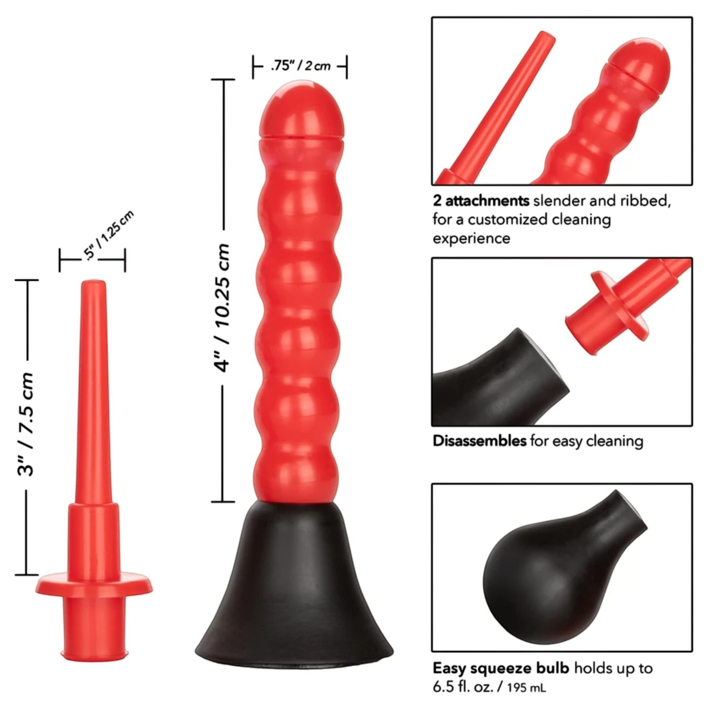 COLT Anal Douche Kit with 2 Nozzles