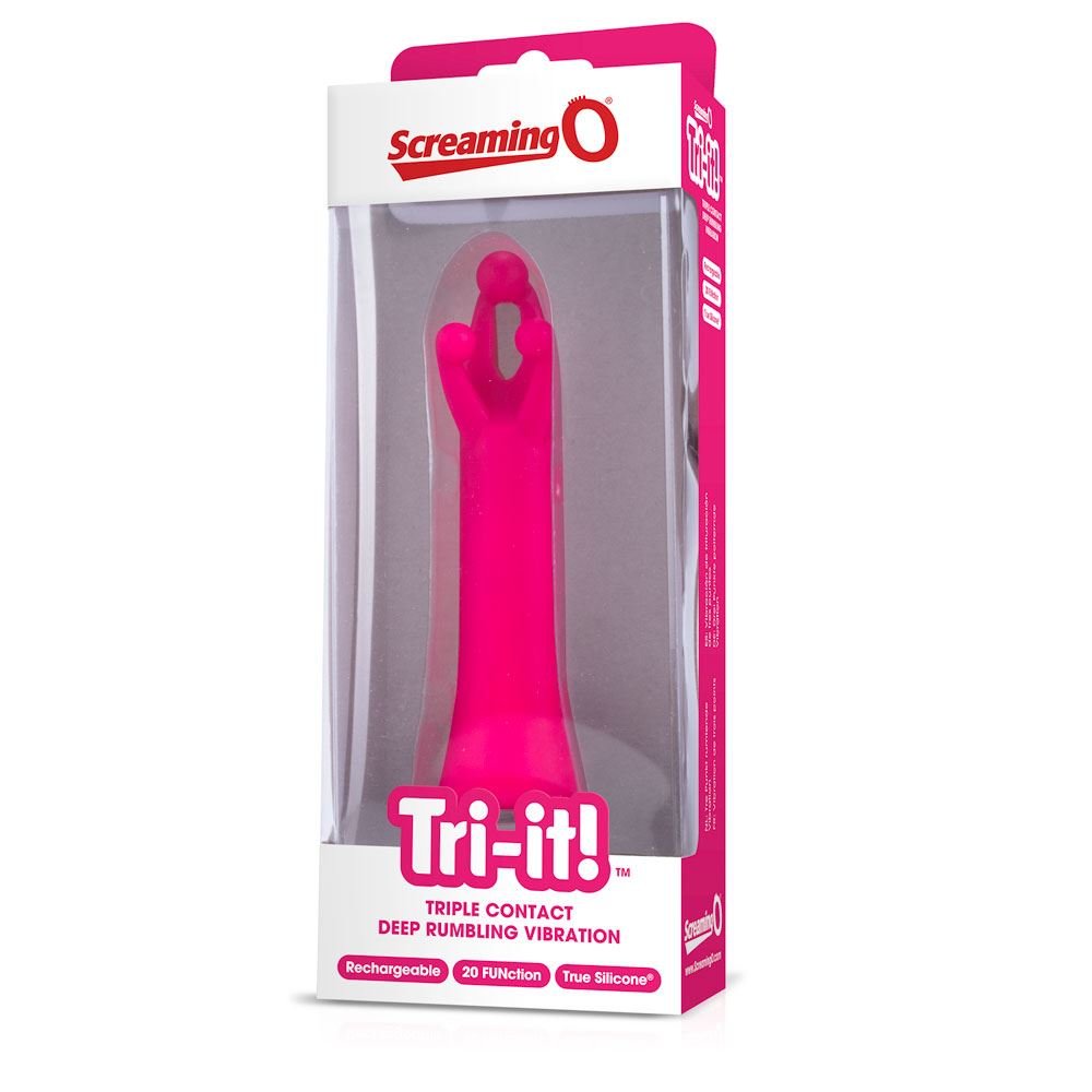 Screaming O Tri-it! Rechargeable Triple Contact Vibrator Pink