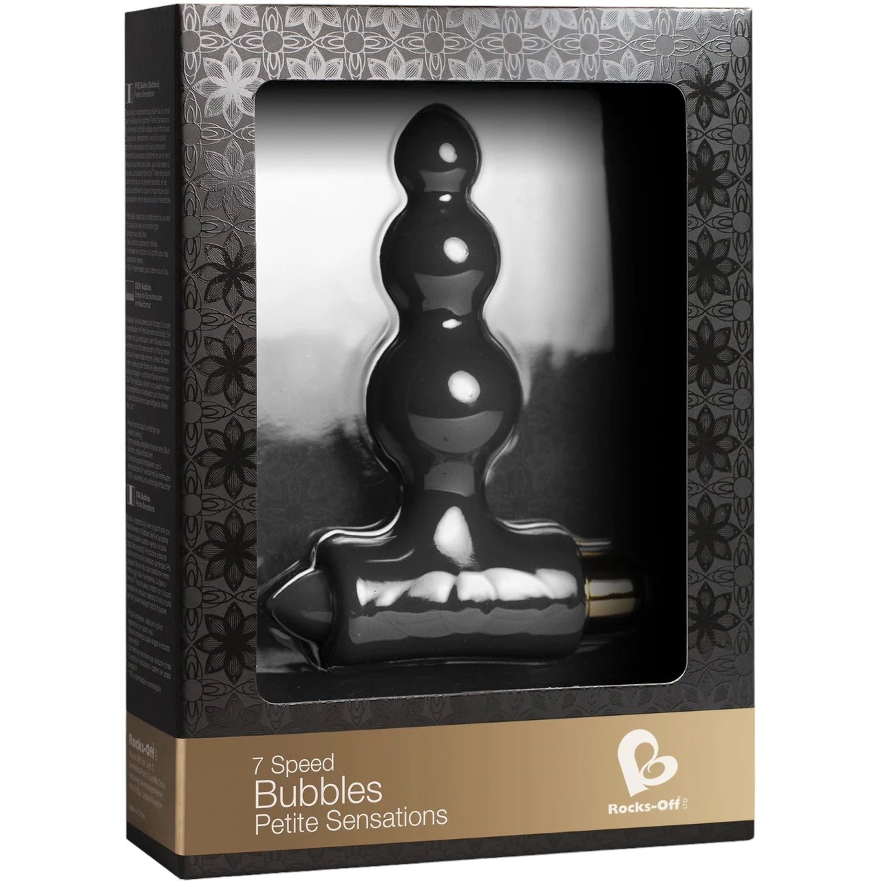 Rocks Off Petite Sensations Bubbles Butt Plug Black