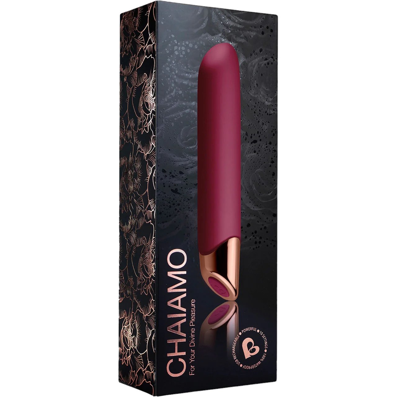 Rocks Off Chaiamo Rechargeable Bullet Vibrator Burgundy 5 Inch