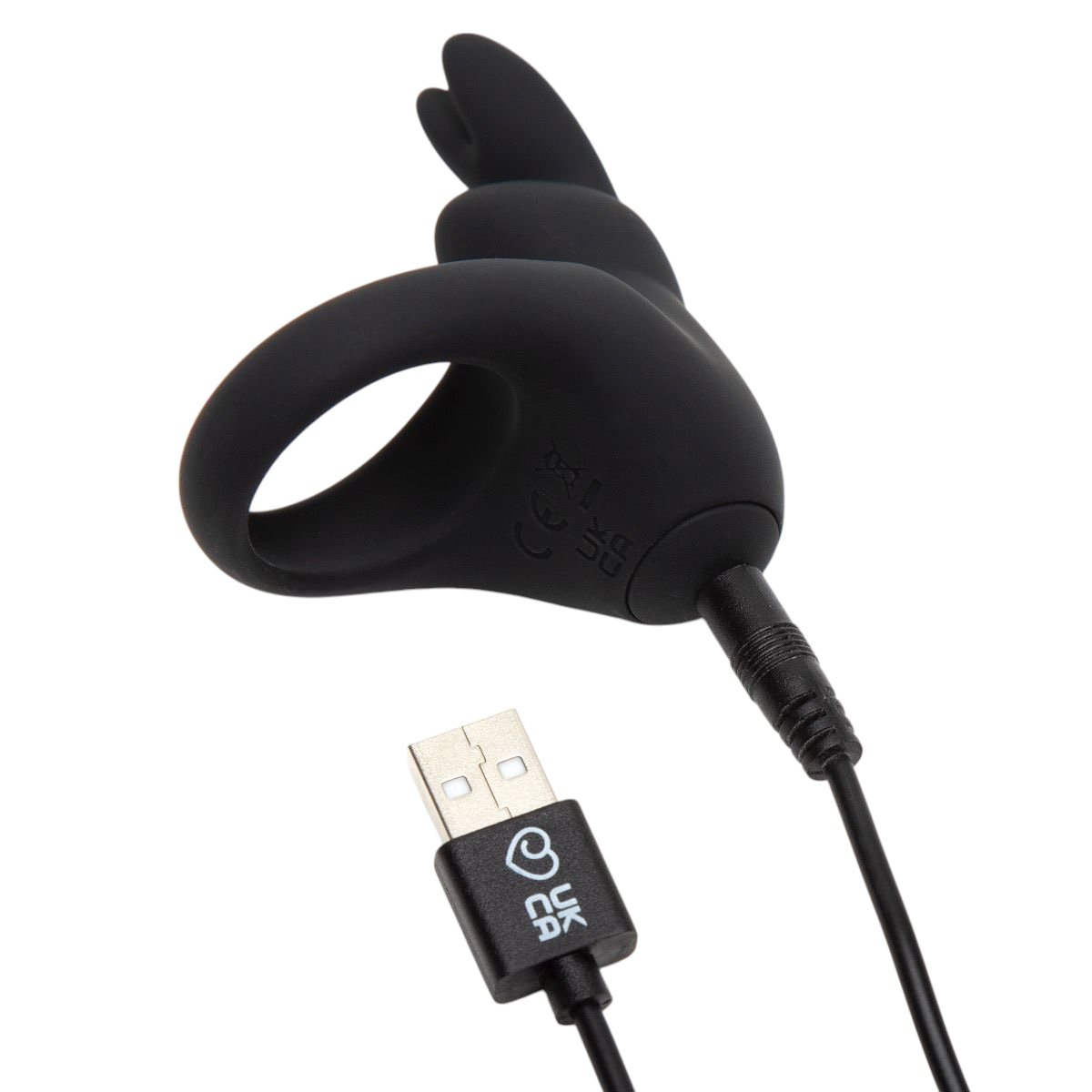 Happy Rabbit Rechargeable Rabbit Cock Ring Black