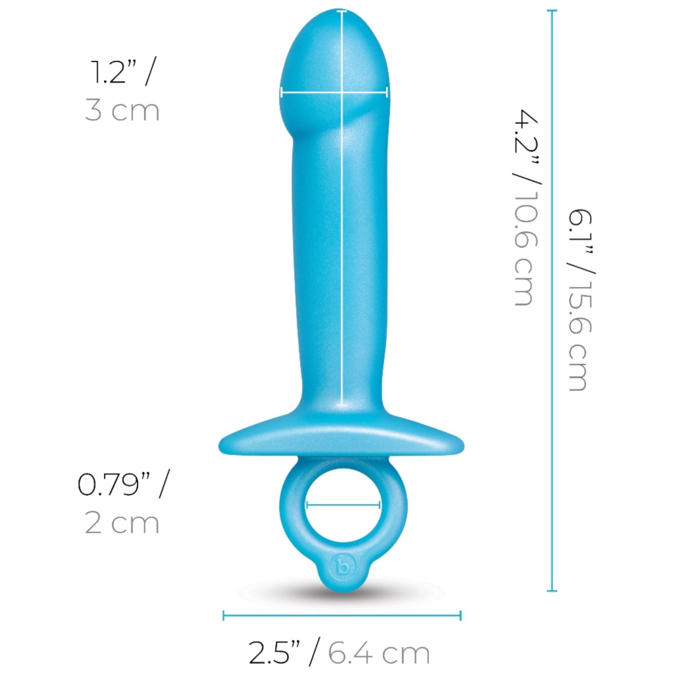 b-Vibe Butties Lil Dil Silicone Anal Dildo 6 Inch