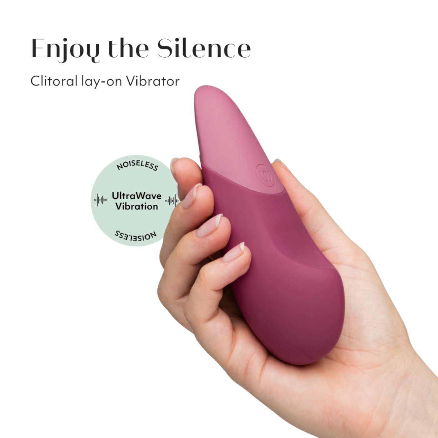 Womanizer Vibe Rechargeable Quiet Clitoral Vibrator Pink