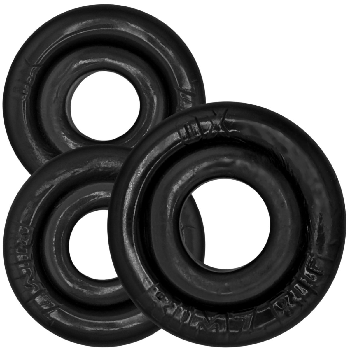 Oxballs RIMRINGZ Multi-Size Cock Rings (3 Pack), Black