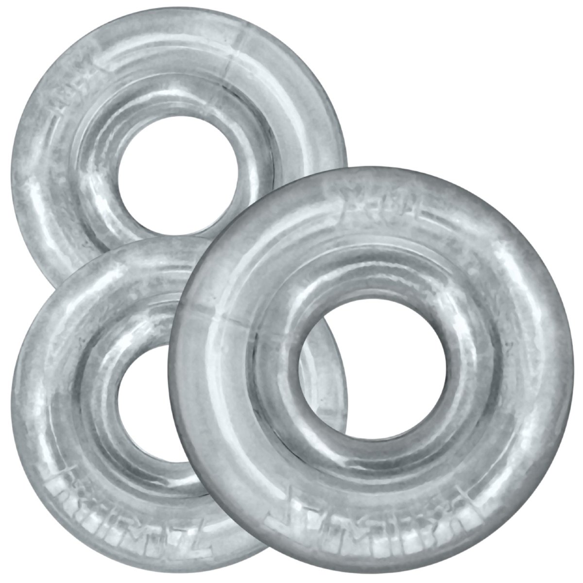Oxballs RIMRINGZ Multi-Size Cock Rings (3 Pack), Clear