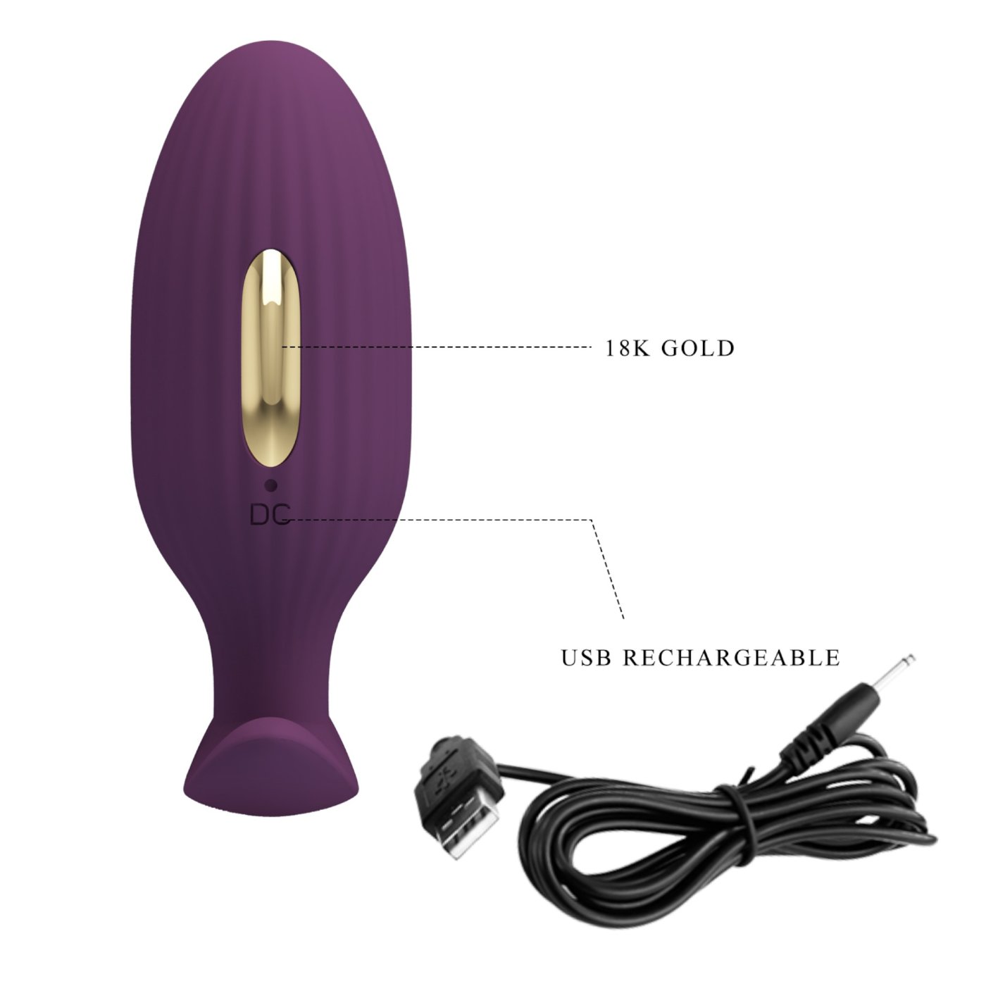 Pretty Love Jefferson Electro Stim App Controlled Vibrating Butt Plug