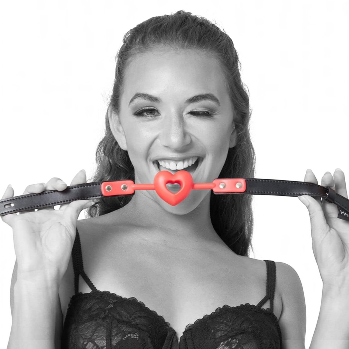S&M Amor Heart-Shaped Silicone Ball Gag