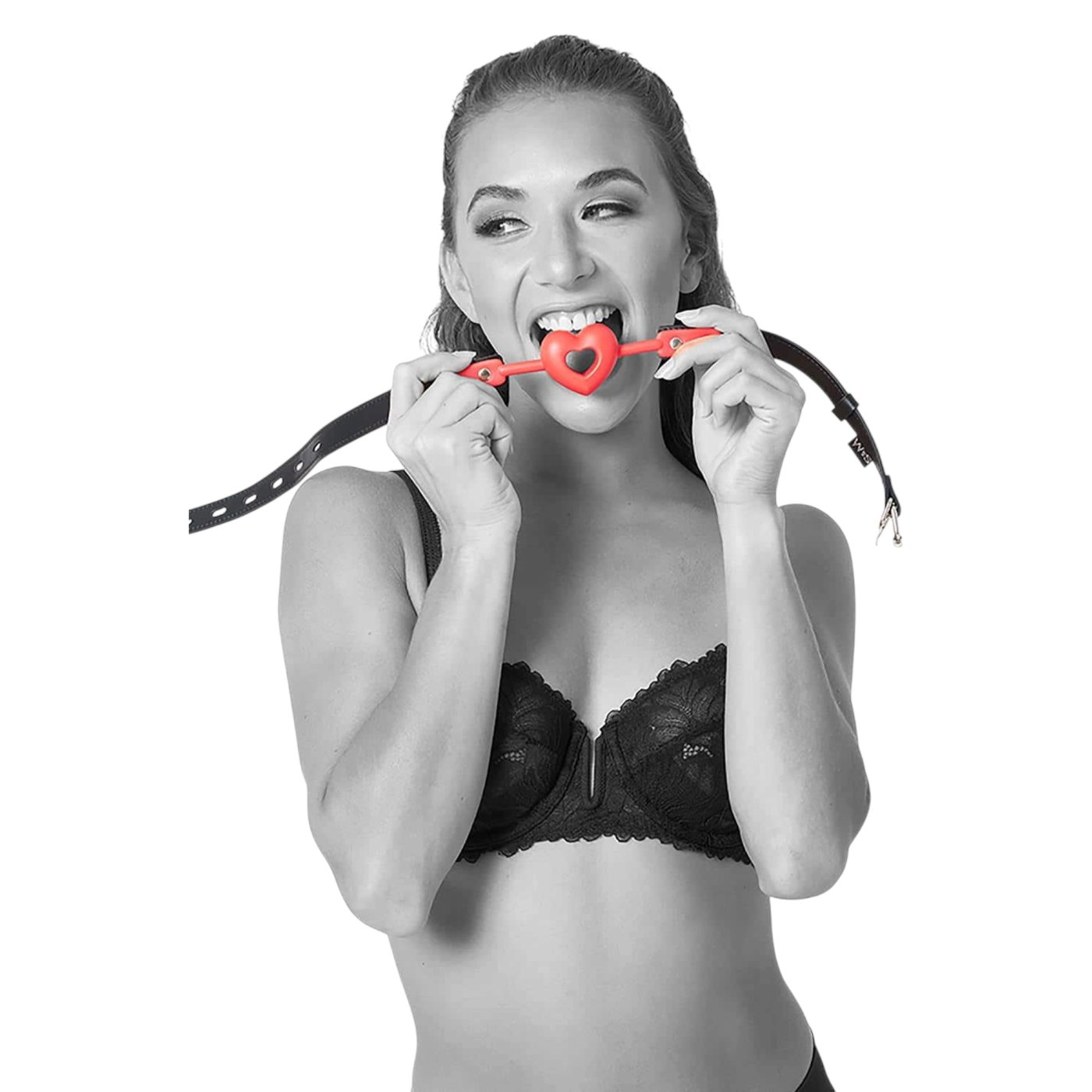 S&M Amor Heart-Shaped Silicone Ball Gag