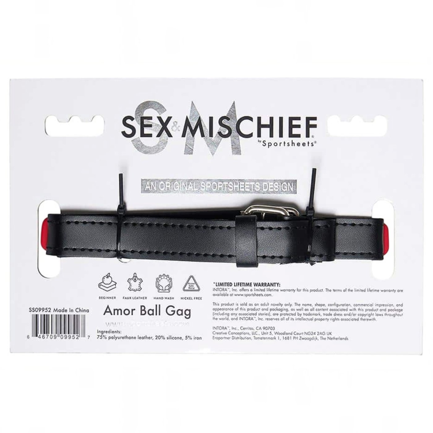 S&M Amor Heart-Shaped Silicone Ball Gag