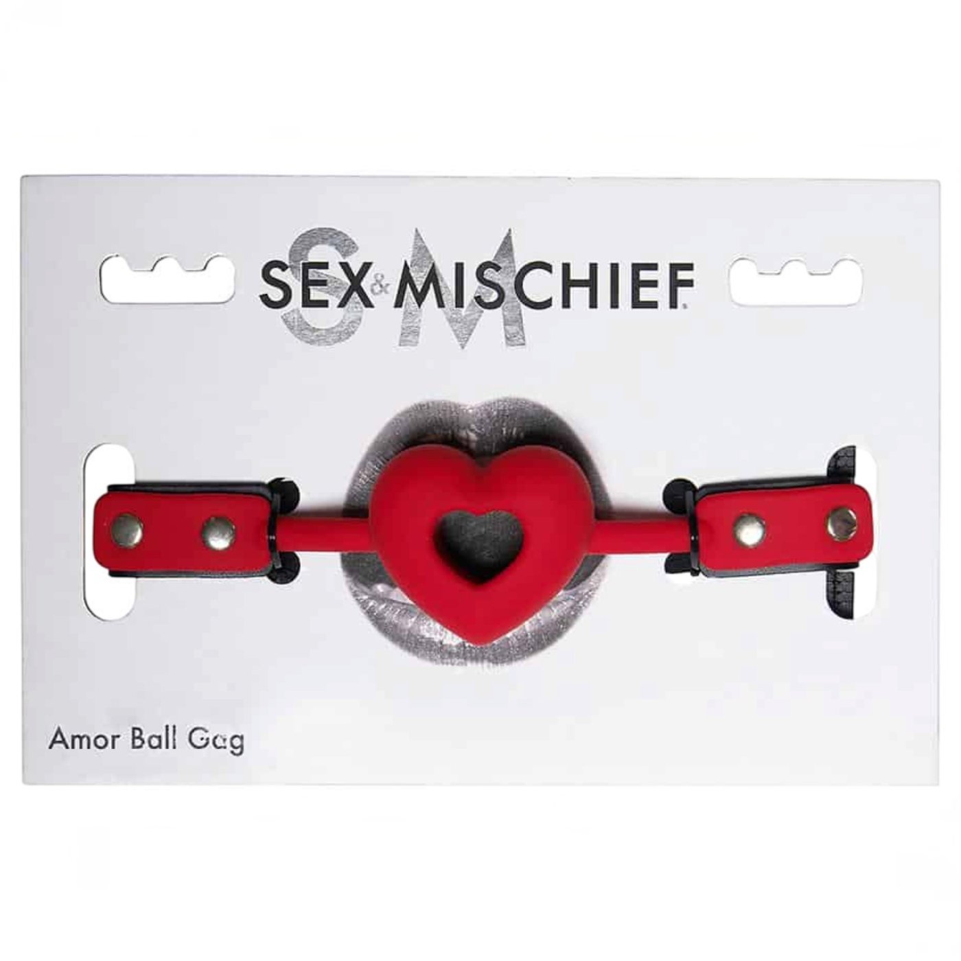 S&M Amor Heart-Shaped Silicone Ball Gag