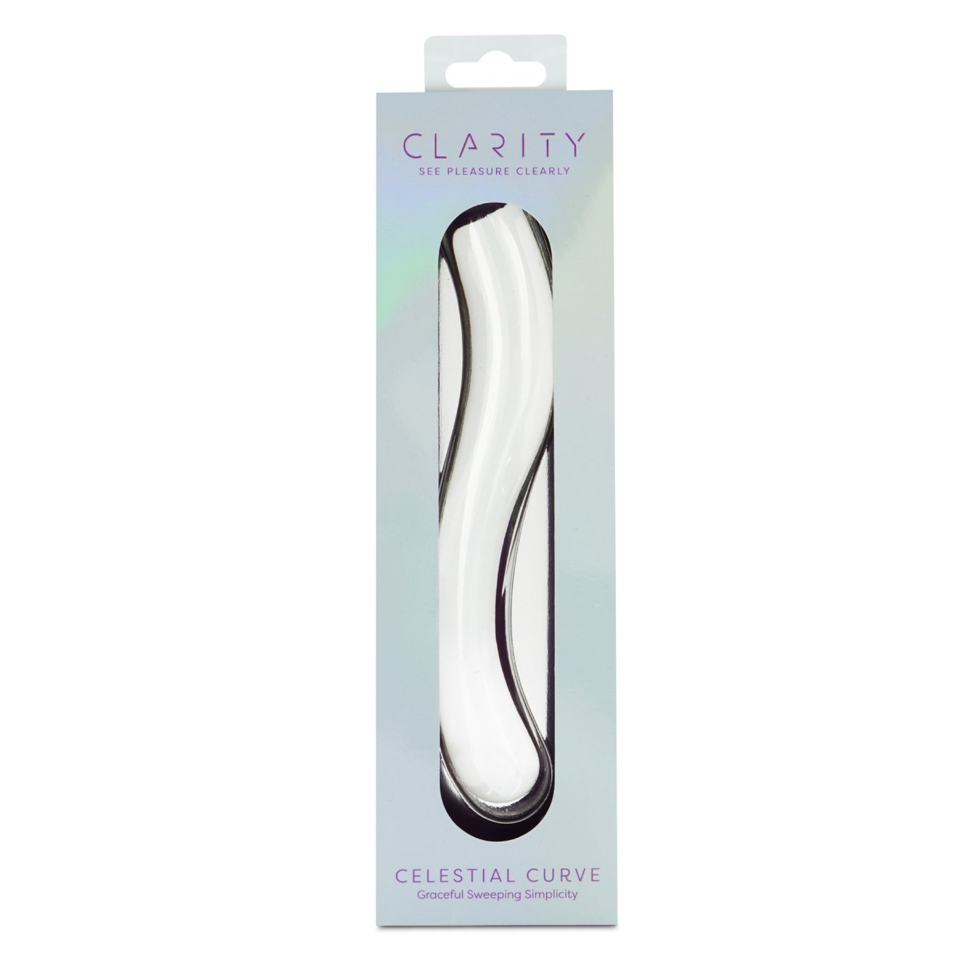 Clarity Celestial Curve Double-Ended Glass Dildo 7 Inch