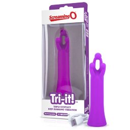 Screaming O Tri-it! Rechargeable Triple Contact Vibrator Purple