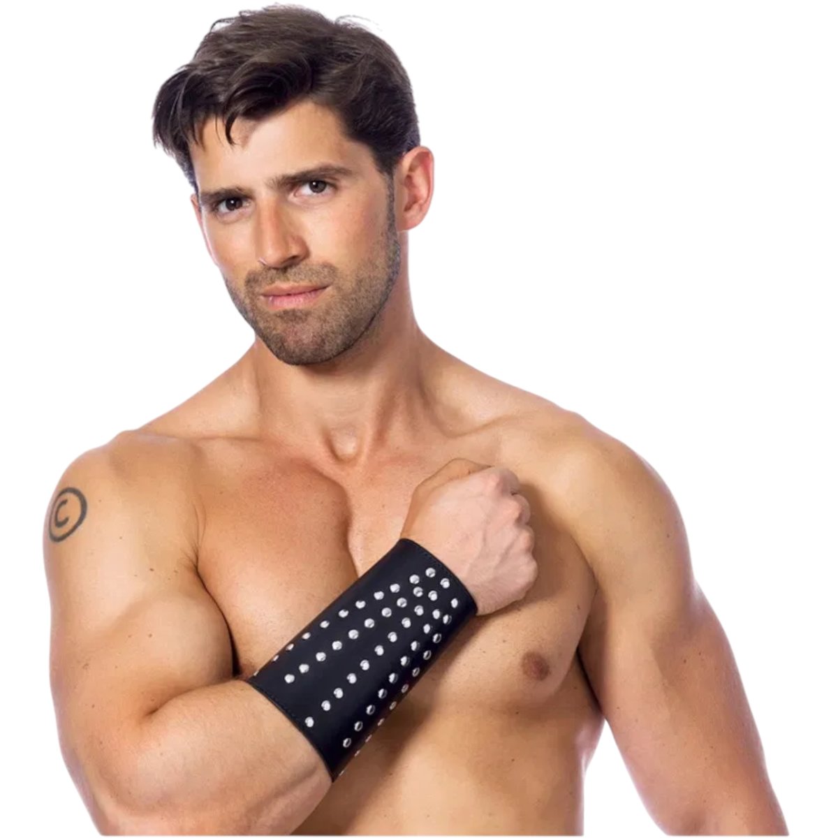 Rimba Rivet-Studded Arm Gauntlet Black